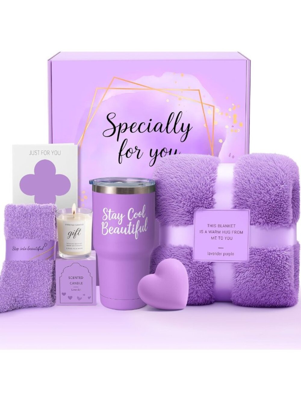 Luxury Spa Self-Care Kit for Women - Perfect Birthday Gift | Relaxing Blanket